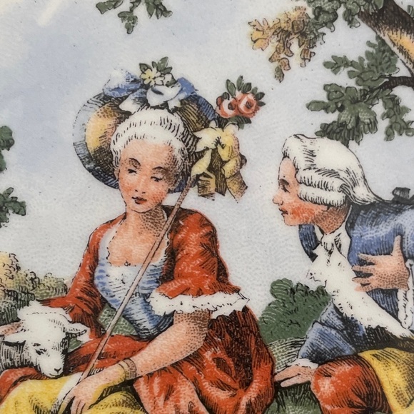 Set of Six Vintage 1950s Small Menuet 22K Gold Plates - Picture 3 of 16